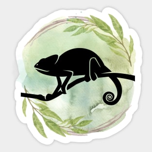 Chameleon silhouette Sticker
